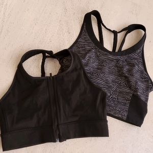 Athleta zip up & Mountain Hardwear sports bra